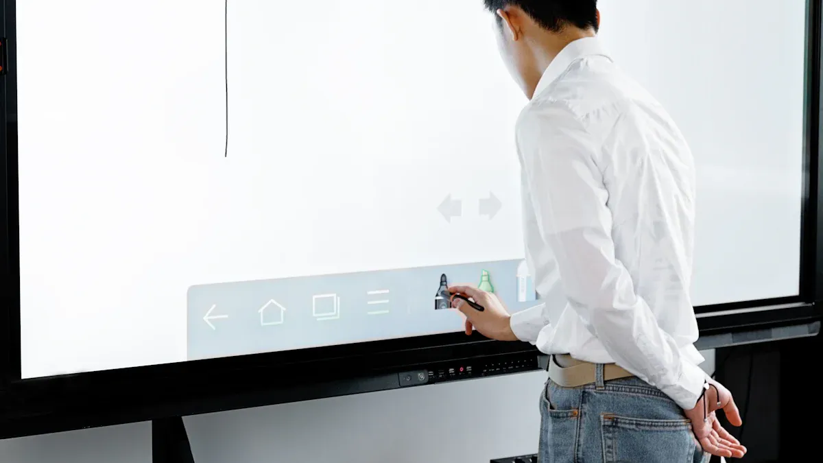 Touch screen monitor for teaching makes lessons easier